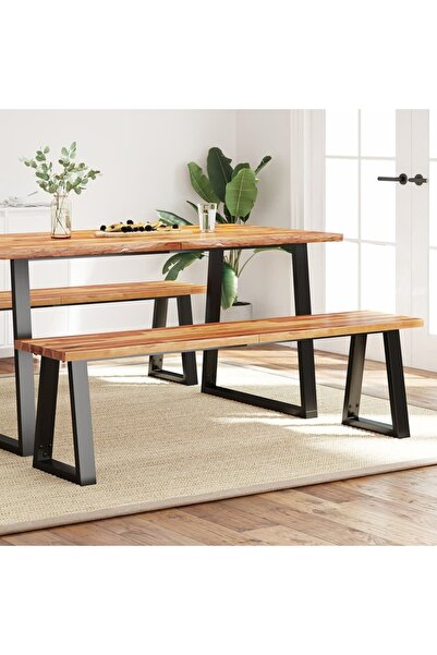 Concept Bancă cu margini naturale 160 cm, lemn masiv de acacia