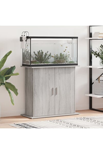 Concept Suport acvariu, gri sonoma, 81x36x73 cm, lemn prelucrat