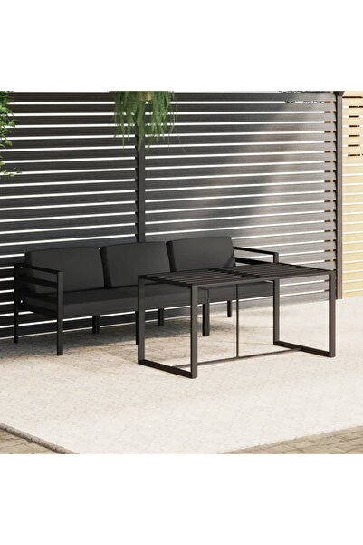 Concept Set mobilier de grădină cu perne, 4 piese, antracit, aluminiu