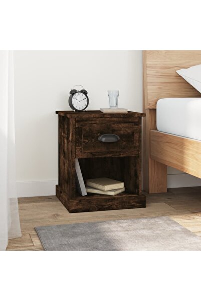 Concept Noptiere, 2 buc., stejar afumat, 39x39x47,5 cm, lemn prelucrat
