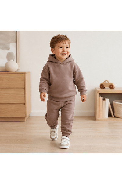 Kidohug Compleu baieti din bumbac gros, trening molton