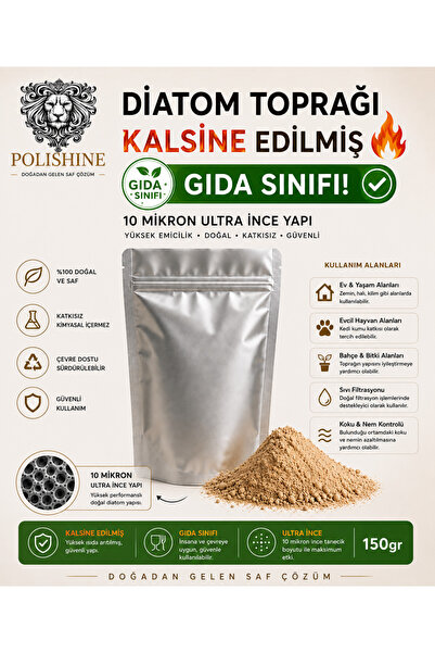 POLİSHİNE Diatom Toprağı 10 Mikron 150gr | Yüksek Saflık Ultra İnce Profesyon...