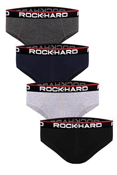 rockhard Erkek Siyah Slip 4'Lü Paket 8001
