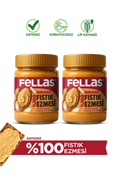 Fellas %100 Fıstık Ezmesi (300 g) x 2 Adet