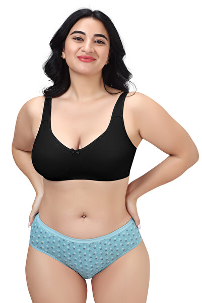 RAJNI Women's Bra D Cup Cotton Lycra Soft Stretch Minimizer Seamless Full Cov...