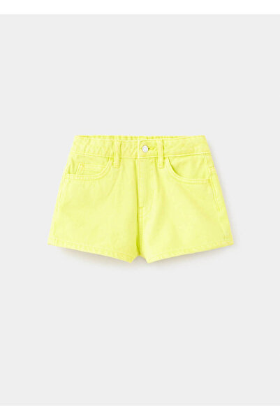 MANGO Kids Düz kesim denim şort