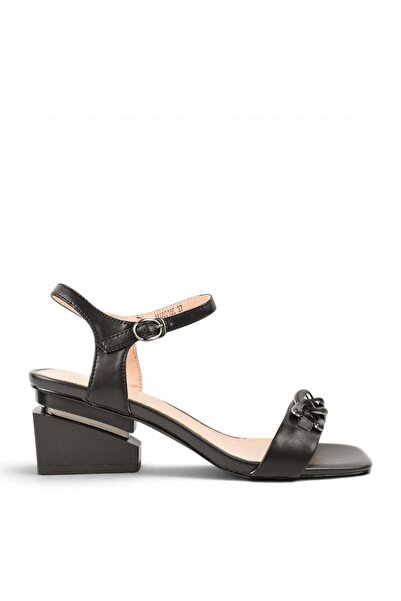 Epica Sandale elegante, de damă, EPICA, JI60018C negru, din piele, cu toc 37
