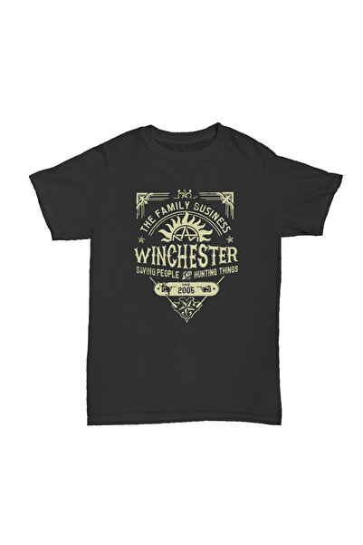 l'eivor Supernatural Winchester Brothers Printed Cotton T-shirt