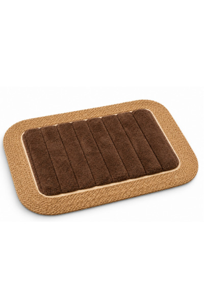 OEM Premium Bath Mat with Natural Jute Edge, Non-Slip and Absorbent, 60 x 80 ...
