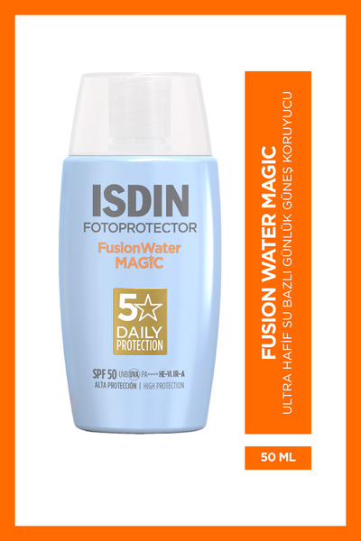 ISDIN فوتوبروتيكتور فيوجن ووتر ماجيك SPF50 50 مل واقي شمس للوجه ذو أساس مائي ...