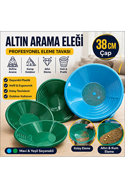seraptakidunyasi Gold Pan Altın Eleme Tavası 38 CM Büyük Boy Kum Define Altın...