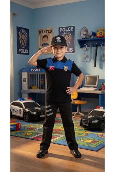 Lizsa Dječji polo kostim policije civilnog društva, dječja polo uniforma poli...