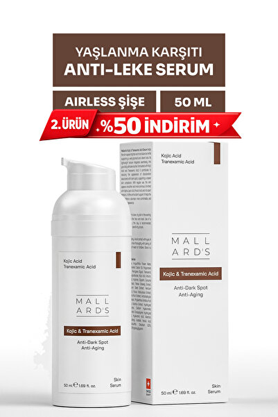 Mallards Kojic Acid & Tranexamic Acid, Leke Açıcı ve Ton Eşitleyici Serum, 50 ml