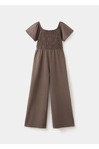 MANGO Kids İşleme detaylı uzun tulum