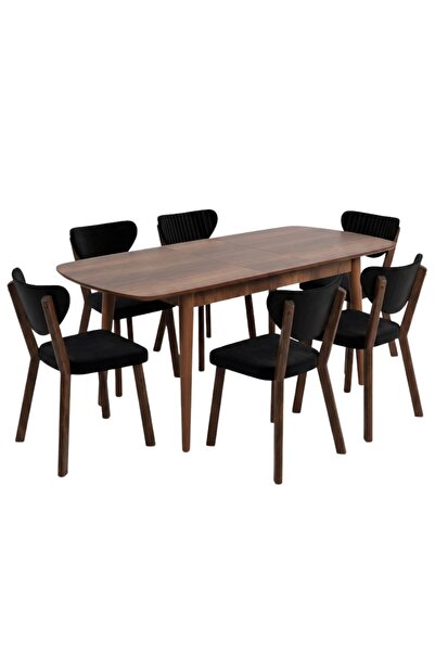 OEM Set de 6 scaune de dining 45x46x86 cm – 100% metal, spătar din placaj, ta...