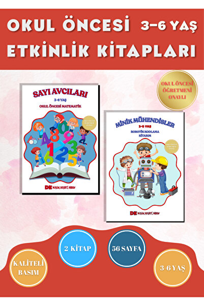 DK Çocuk 3–6 Yaş Okul Öncesi Büyük Resimli Öğretici Eğitim Seti 2 Kitap