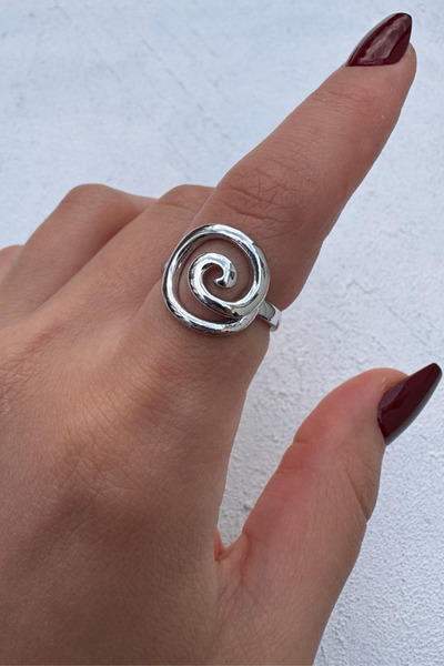 Leo'Stone Cilalı Seri Spiral Form Ayarlanabilir Kadın Yüzük
