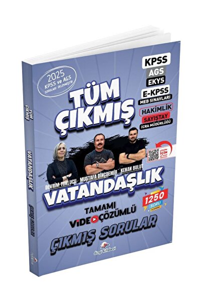 Anla Kazan Yayınları DizgiKitap 2026 KPSS MEB-AGS Vatandaşlık Çıkmış Sorular ...