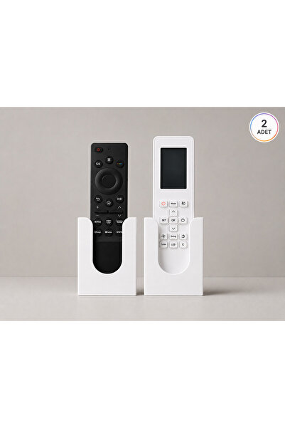Nebron Duvara Monte Kumanda Tutacağı (5,5X3 CM İÇ ÖLÇÜ) -2 ADET-Yapışkanlı Tv...