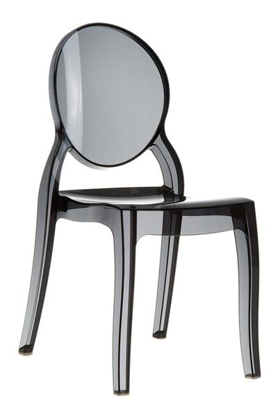 Elizabeth Luxury Chair Balcony Garden Chair Furniture Black Transparent