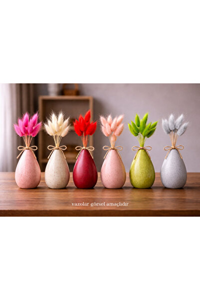 ÇINARASYADAHOME Karışık Lagurus Bunny Tail Grass 6 Demet (60 Dal)30-40 cm Şok...