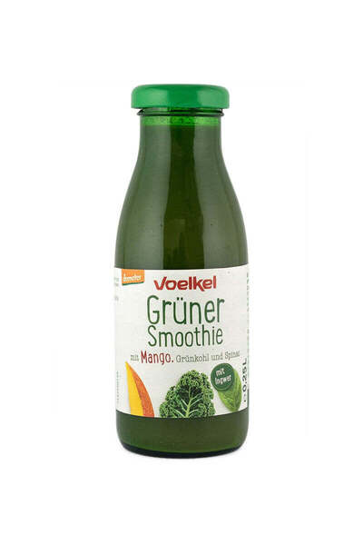 Voelkel Smoothie verde organic cu mango, kale și spanac, 250ml