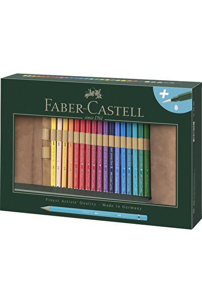 Faber Castell Set de creioane colorate Polychromos, 30 de culori, cu husă rul...