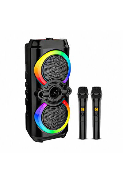 singe Portable karaoke speaker 2 x 10 W Bluetooth, 2 wireless microphones, RGB