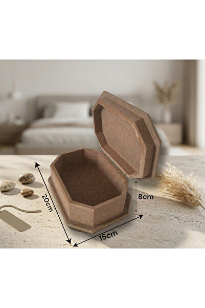 SEKAY AHŞAP Wooden Paintable Jewelry-Makeup-Accessories-Decorative Multi-Purp...