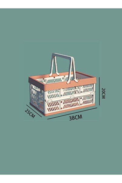Arabest Foldable Portable Plastic Basket, Collapsible Shopping & Picnic Stora...