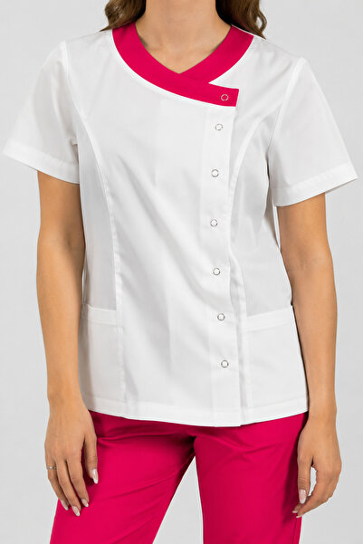 Masstex Bluză medicală „Clara” – FUCSIA – Tercot 65/35, Unisex, Respirabilă ș...