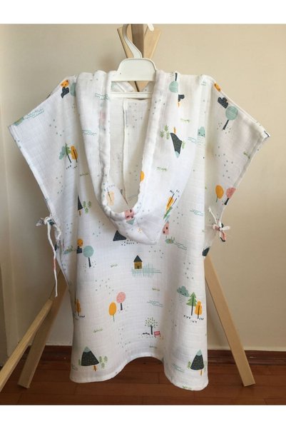 Mutlu Gün Marketi Muslin Poncho Age 1-3 with Our Village Figure