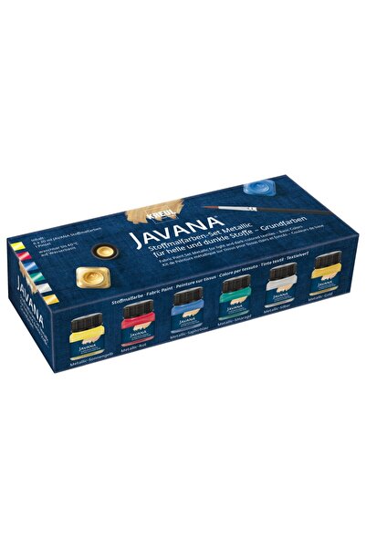 Kreul Javana metallic fabric paint Basic 20 ml 6/set