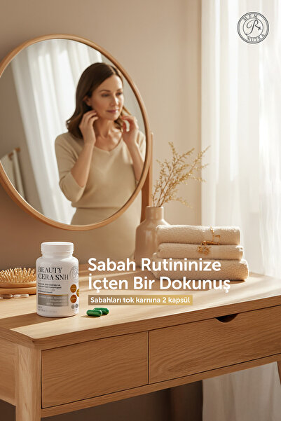MFM NUTRACEUTICALS MFM Beauty Cera SNH Seramid, Bitki Ekstreleri ve Koenzim Q10 içeren Kapsül