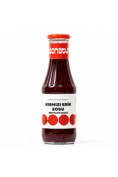Kırmızı Erik Sosu 530gr Cam Şişe 1x4 Adet