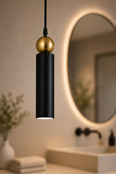 VENON Noir Tekli Sarkıt Siyah-Eskitme Toplu⭐Metal Tavan Sarkıt Modern Avize G...