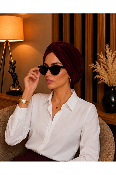 ABB BORDO KADİFE BONE