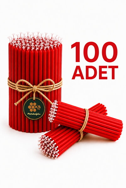 Petekoğlu Balmumu Mum 100 Adet Dilek Mumu Doğal Petek Ritüel Parti Mumu Doğum...