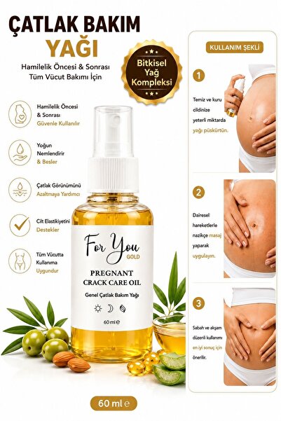 For You Gold Çatlak Karşıtı Cilt Bakım Yağı & Hamile Çatlak Bakım Yağı
