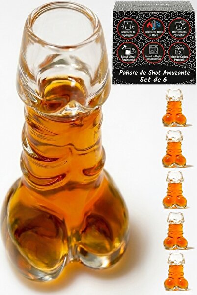 cuzubex Set 6 Pahare fabricat din Sticla Rezistenta, 40 ml pentru Shot, Whisk...