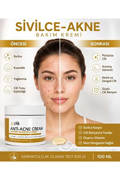 LVİA Vitamin İçeren Sîvîlce Önleyici Krem Siyah Nokta Sîvîlce - Âkne Karşıtı,...