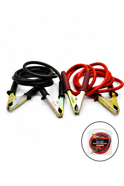 Kendo 150 Amper Oto Akü Takviye Kablosu – Booster Cable, 2,5 Metre, Güçlü Krokodil Başlık