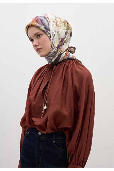 Freshscarfs Κασκόλ από βαμβάκι και βισκόζη με σχέδιο Smoked Nerıssa