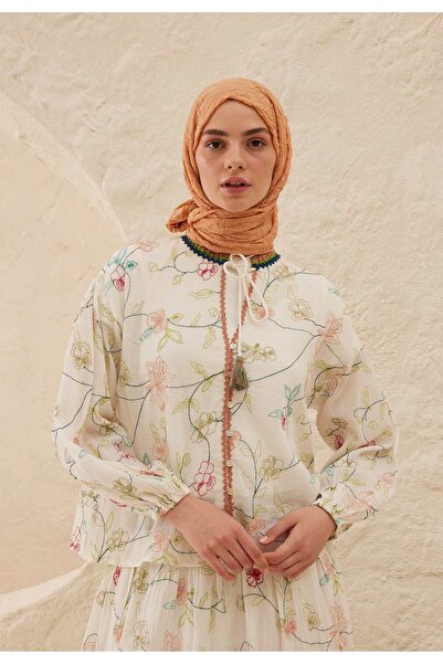 Freshscarfs Şeftali Vual Crash Şal
