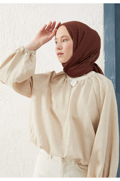 Freshscarfs Bürümcük Şal Sıcak Kahve