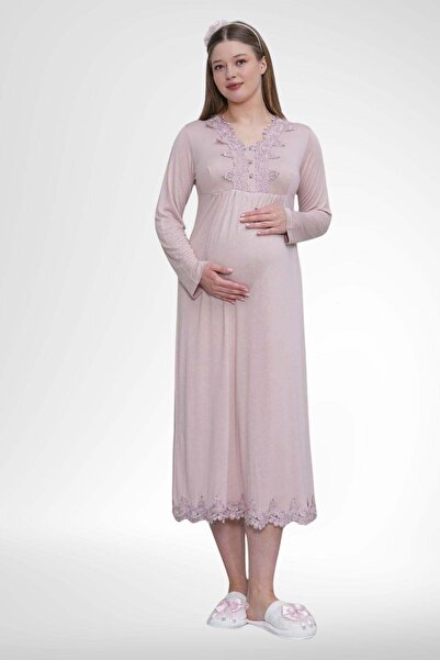Mecit Pijama Νυχτικό εγκυμοσύνης Mecit 1512 Dusty Rose