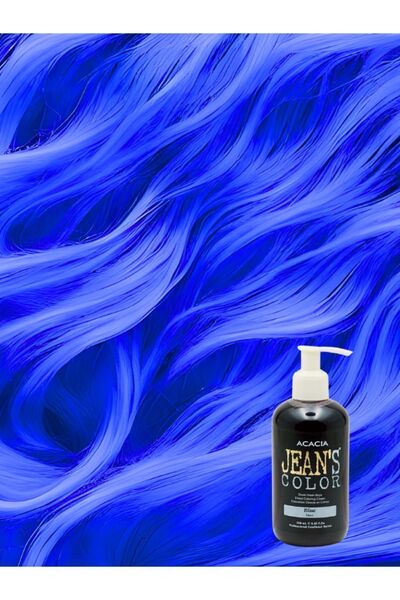 jeans color Amonyaksız Mavi Renkli Saç Boyası 250 ml Kokusuz Su Bazlı Blue Hair Dye