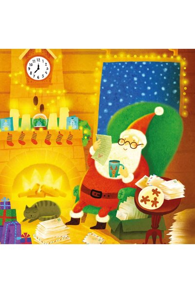 Usborne Carte pentru copii - Book & Jigsaw: Santa