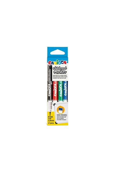 carioca Beyaz Tahta Kalemi 4 Renk 2,8 mm 43231 (KOLAY SİLİNEBİLİR)