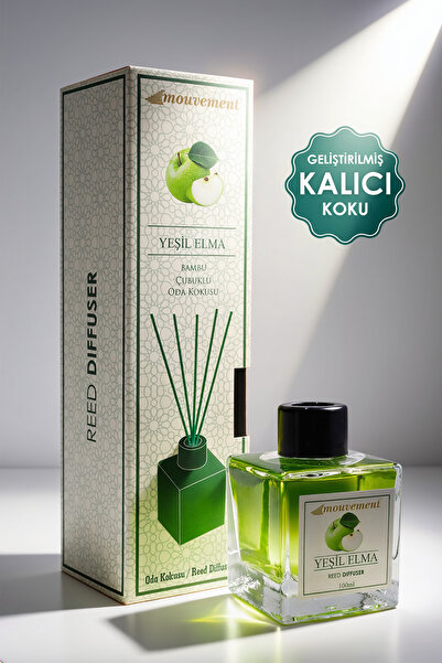 MOUVEMENT Yeşil Elma 100 ml Bambu Çubuklu Oda Kokusu – Dinamik ve Canlandırıc...